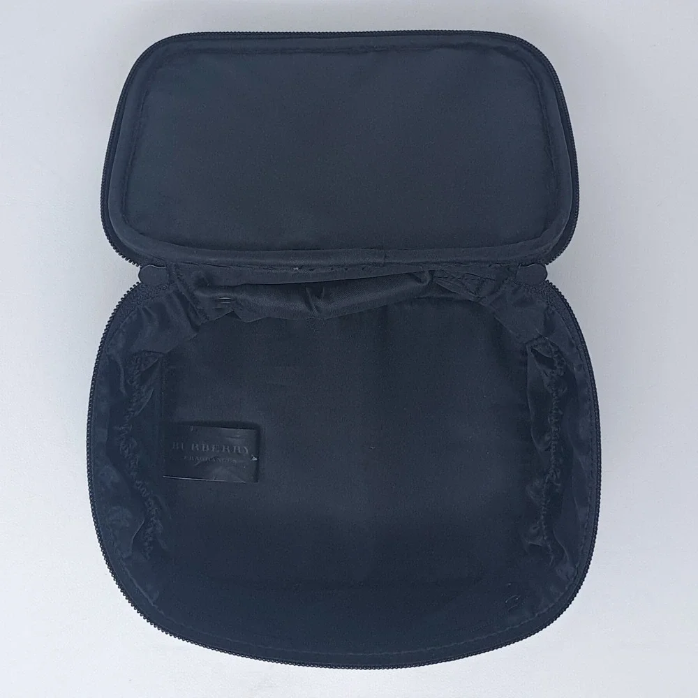 Burberry Fragrances Black  Zip Travel Pouch Toiletry Makeup Bag Small